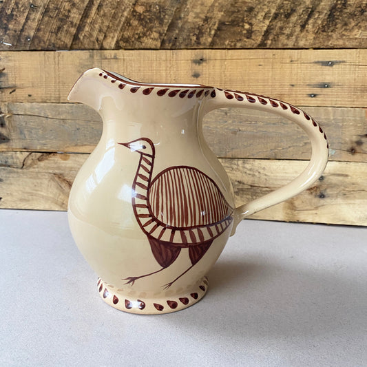 Vintage Abstract Bird Pitcher