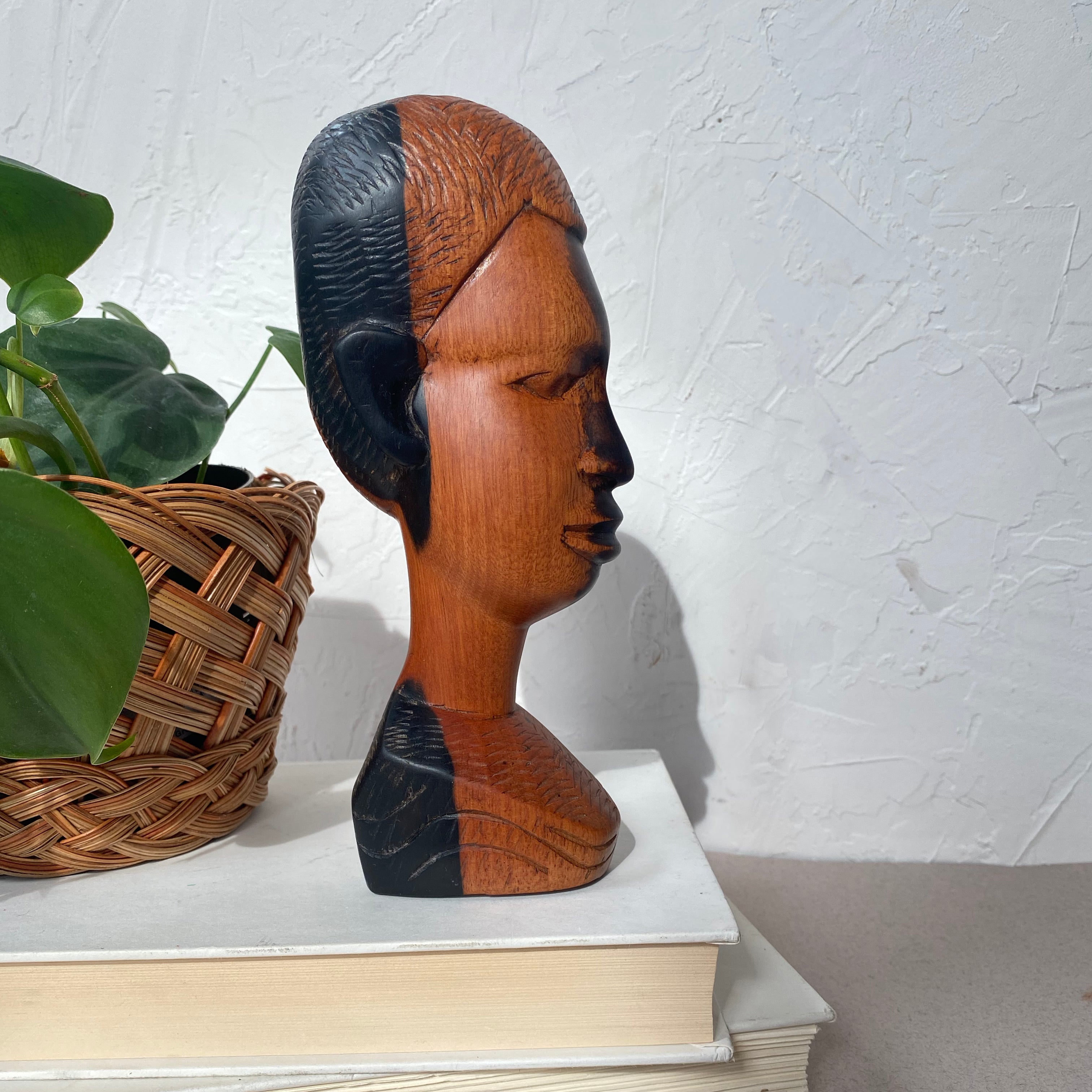 Tribal Hand Carved Male Bust